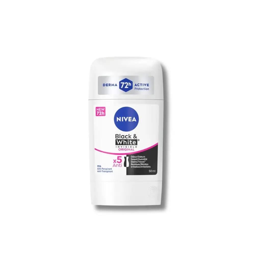 DESODORANTE NIVEA MUJER BARRA BLACK&WHITE INVISIBLE CLEAR 54G