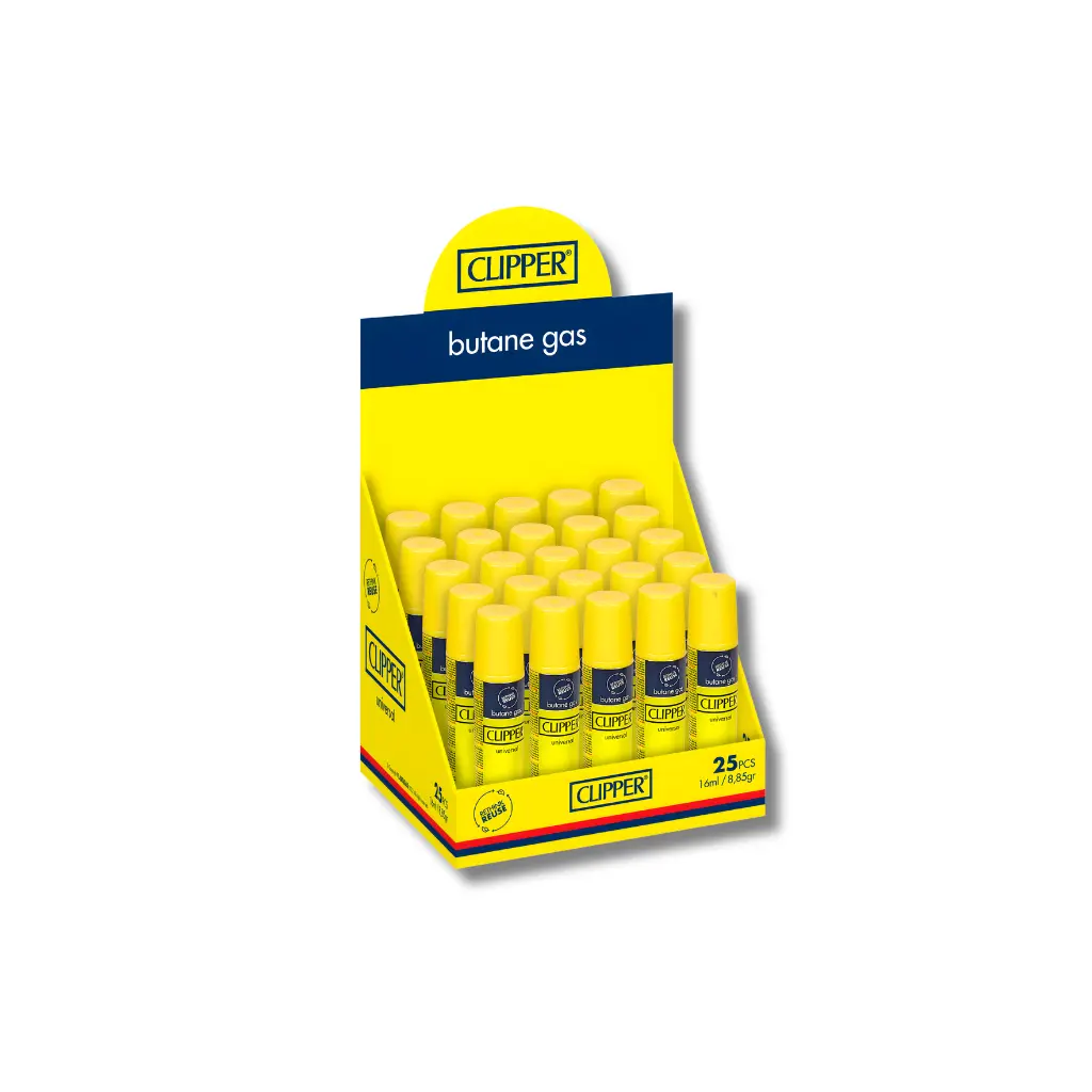 GAS BUTANO DE BOLSILLO CLIPPER 16ML X25U