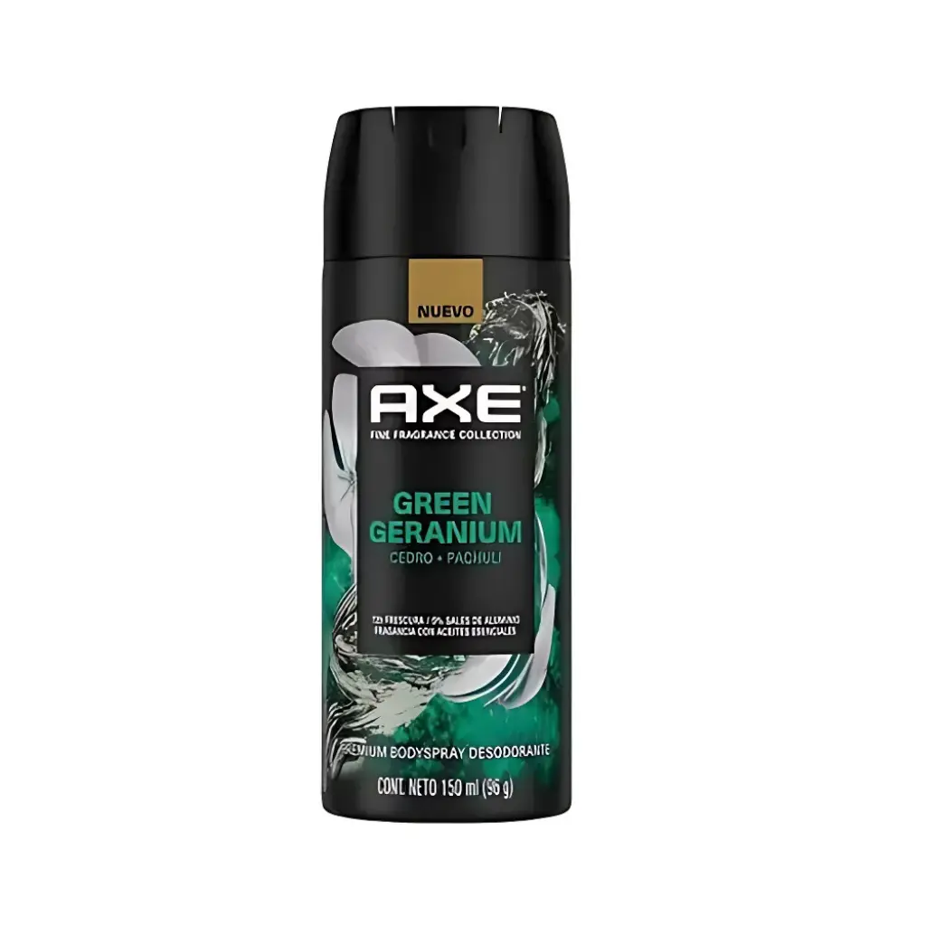 DESODORANTE AXE SPRAY GREEN GERANIUM 150ML