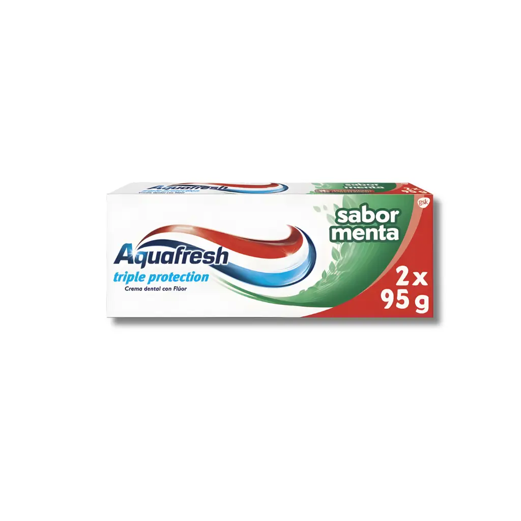 PACK PASTA DENTAL AQUAFRESH MENTA TP 95G X2U