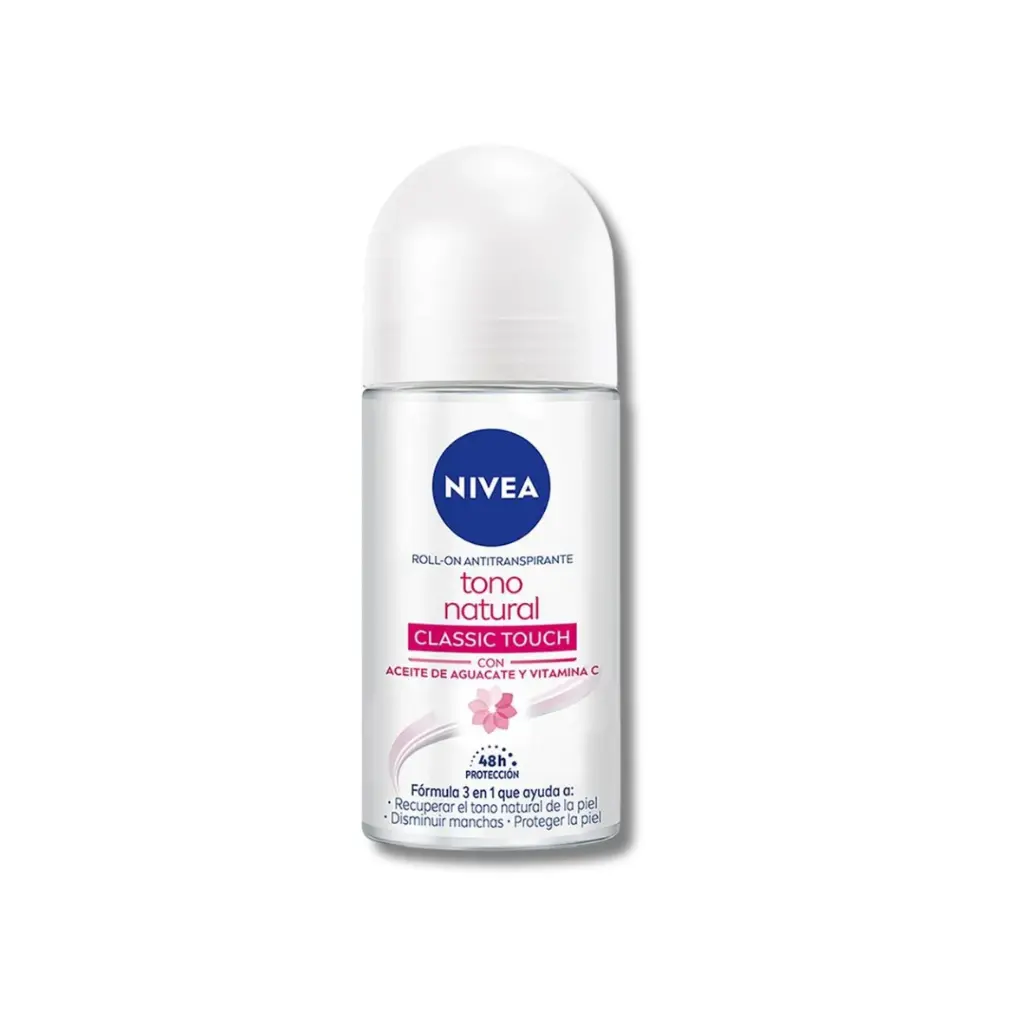 DESODORANTE NIVEA MUJER ROLL ON TONO NATURAL CLASSIC TOUCH 50ML