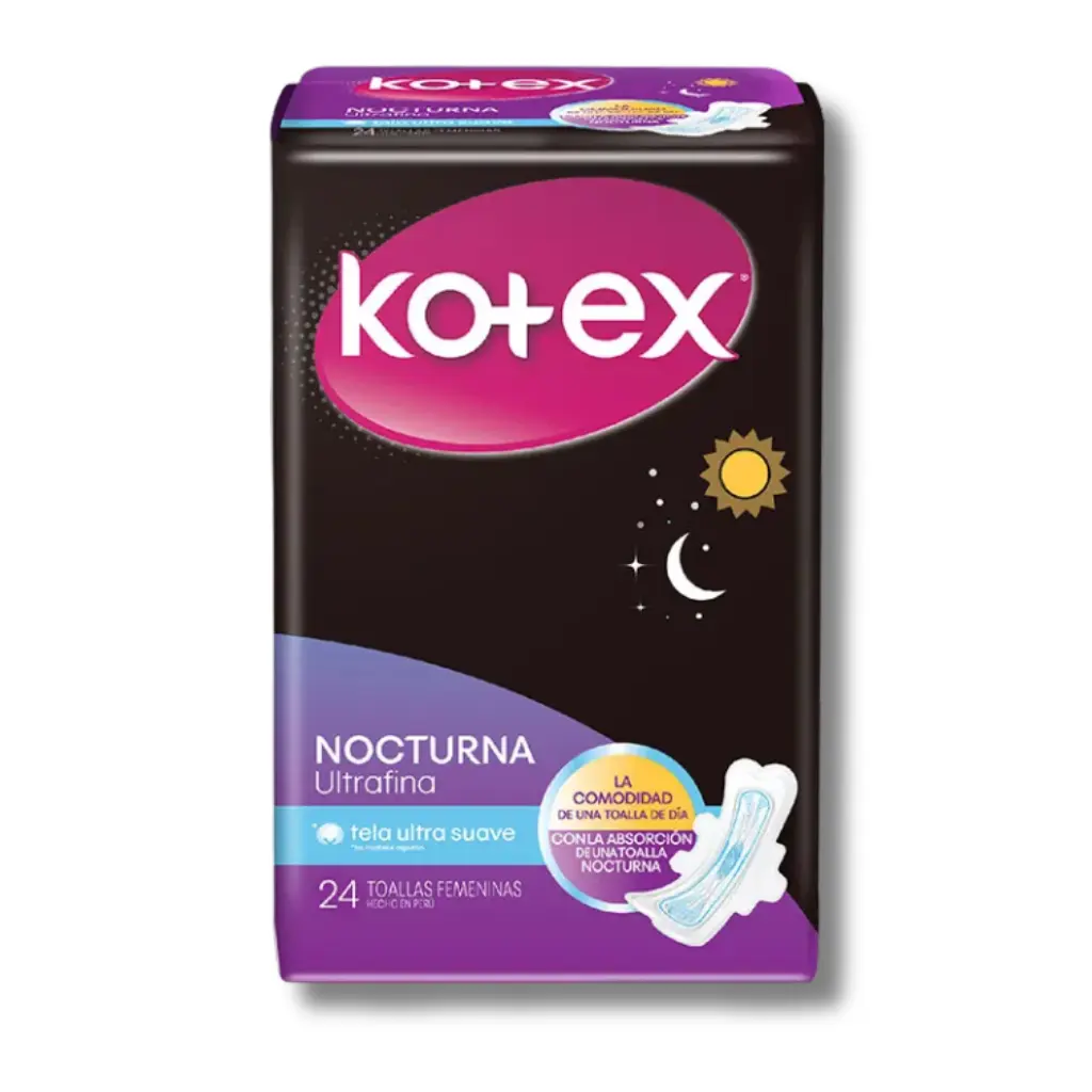 TOALLA KOTEX NOCTURNA TELA C/ALAS 3D X6U