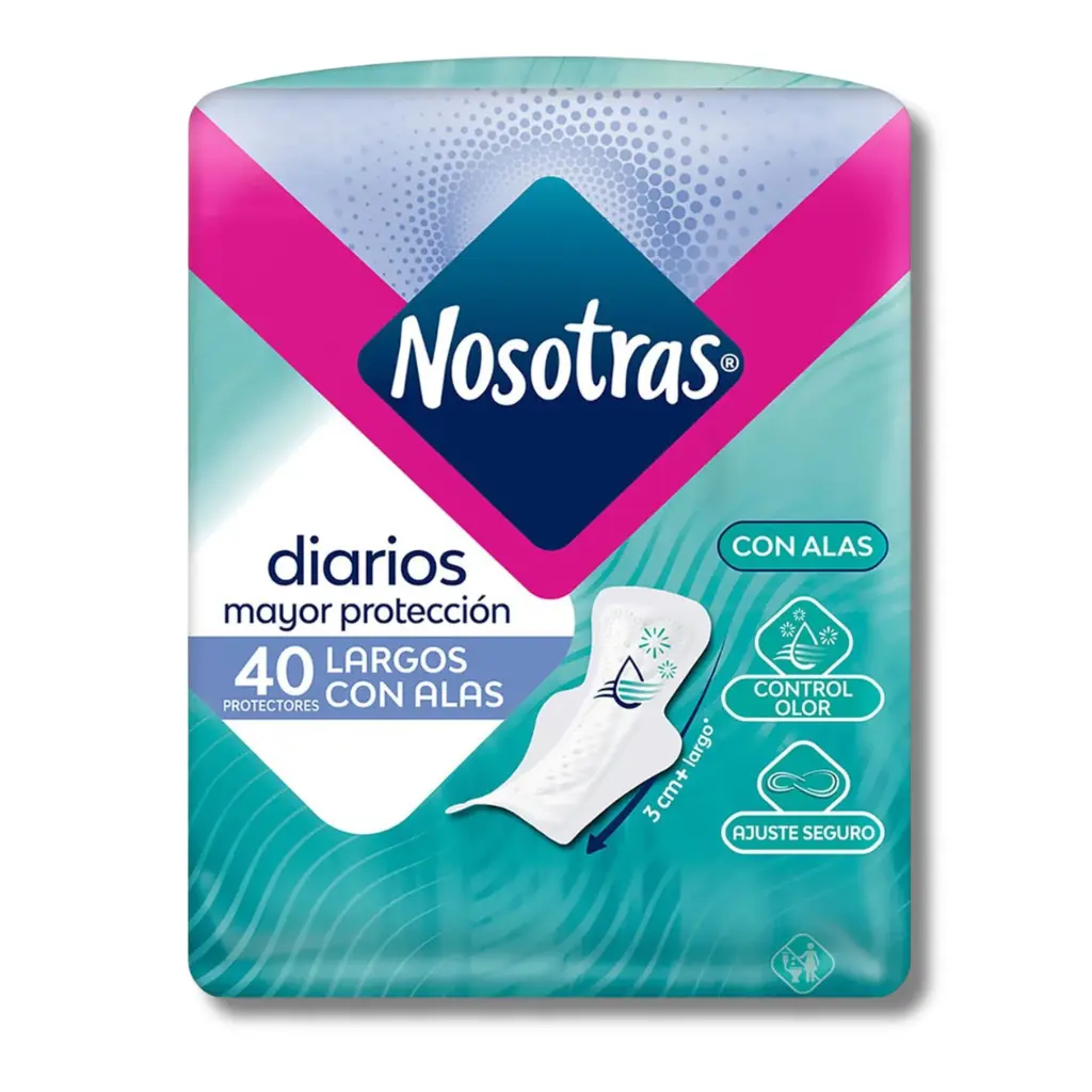 PROTECTOR DIARIO NOSOTRAS LARGO C/ALAS X40U