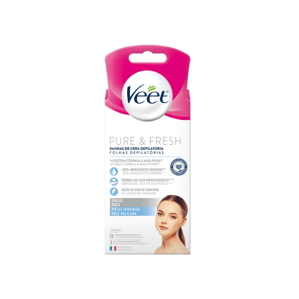 BANDAS DEPILATORIA FACIAL VEET X16U