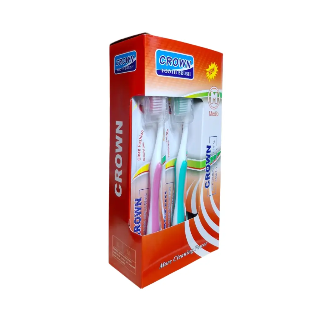 CEPILLO CROWN ADULTO COD-28 C/TAPA X12U (f)