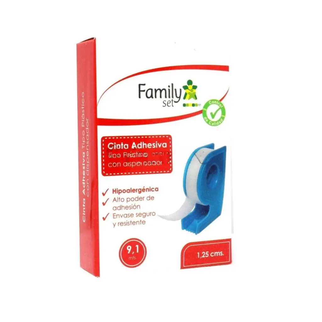 CINTA ADHESIVA PLASTICA DISPENSADOR 1.25X9.1 FAMILYST