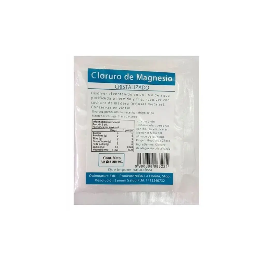CLORURO DE MAGNESIO SOBRE 30G