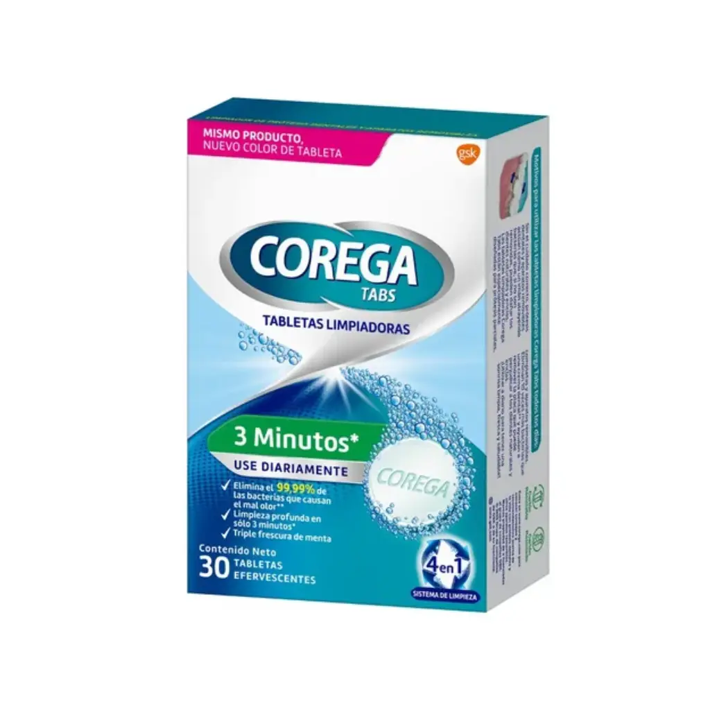 COREGA TABS 3 MINUTOS X30 TABLETAS