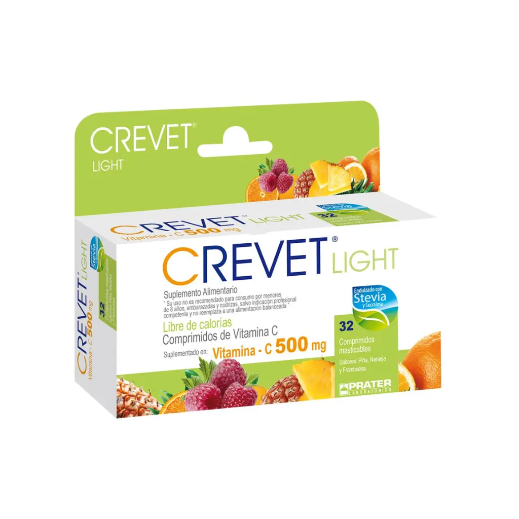 CREVET LIGHT 500MG X32 COMP MULTISABOR (VITAMINA C)