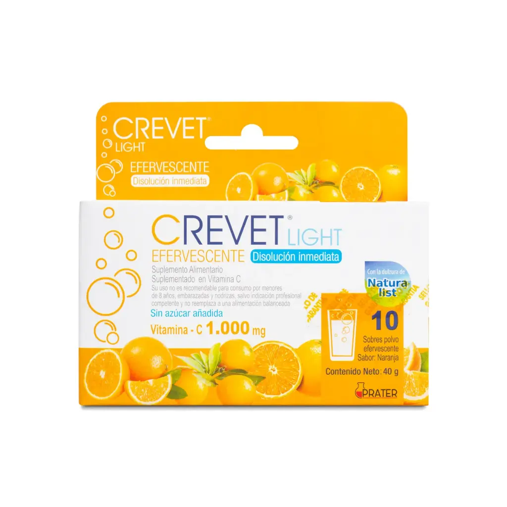CREVET LIGHT 500MG X32 COMP NARANJA (VITAMINA C)