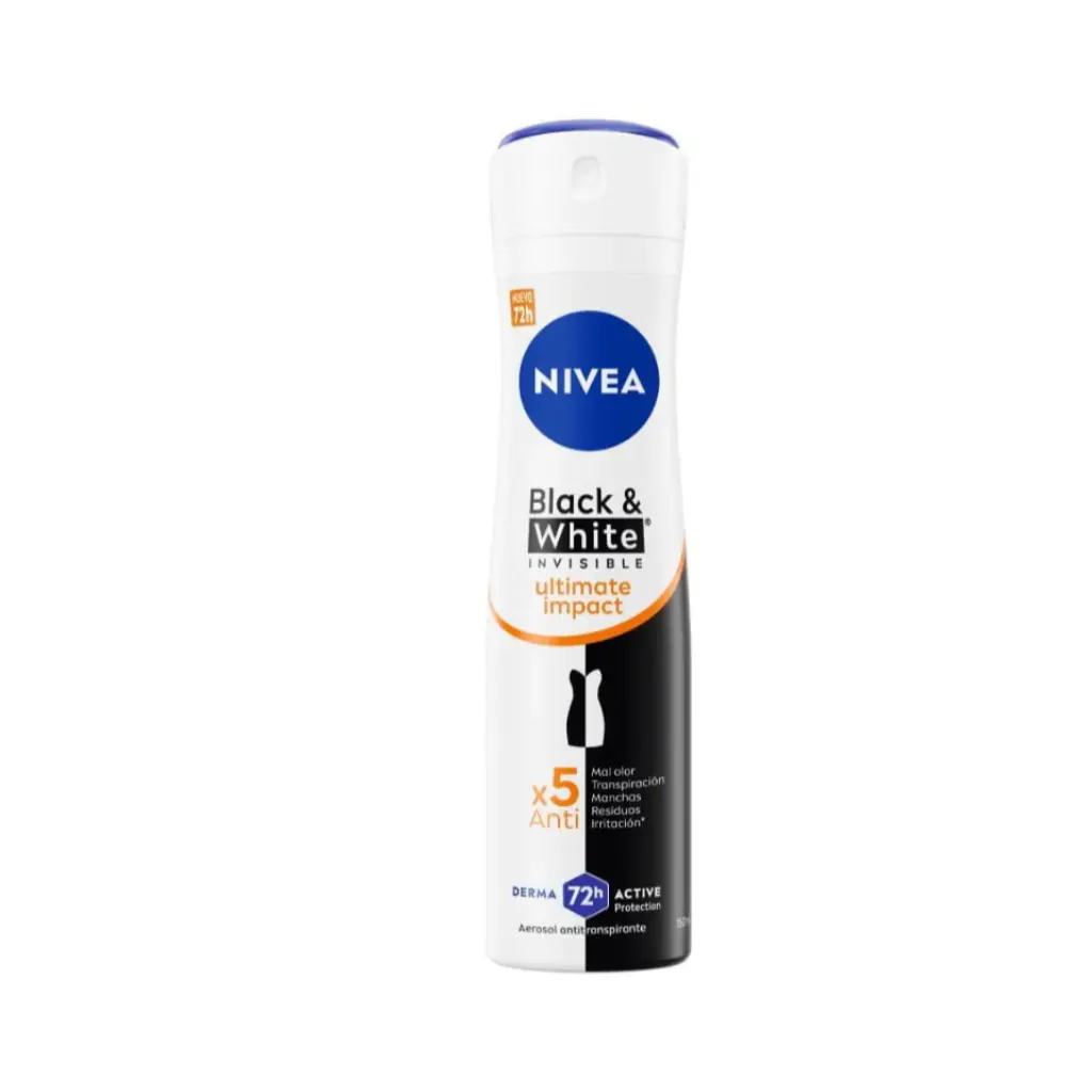 DESODORANTE NIVEA MUJER SPRAY BLACK&WHITE INVISIBLE ULTIMATE 150ML