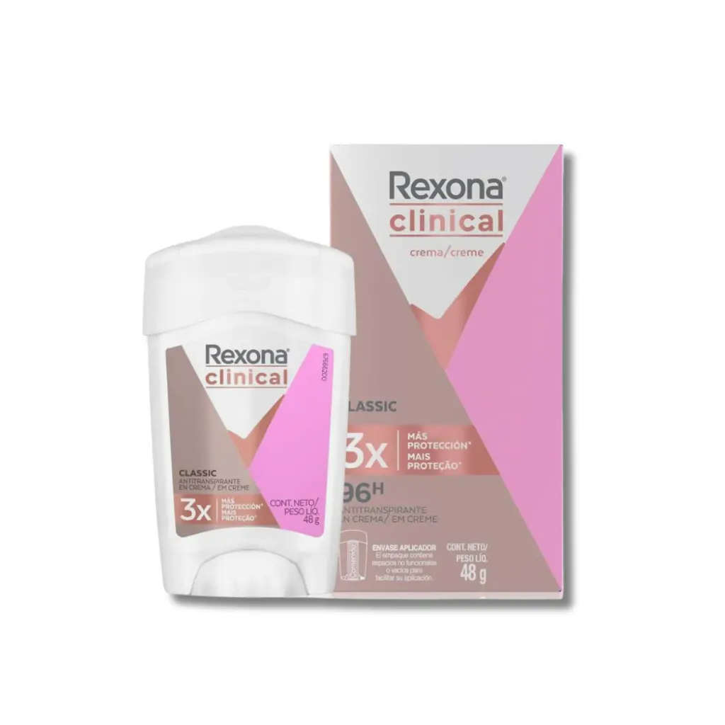 DESODORANTE REXONA CLINICAL MUJER BARRA CLASSIC 48G