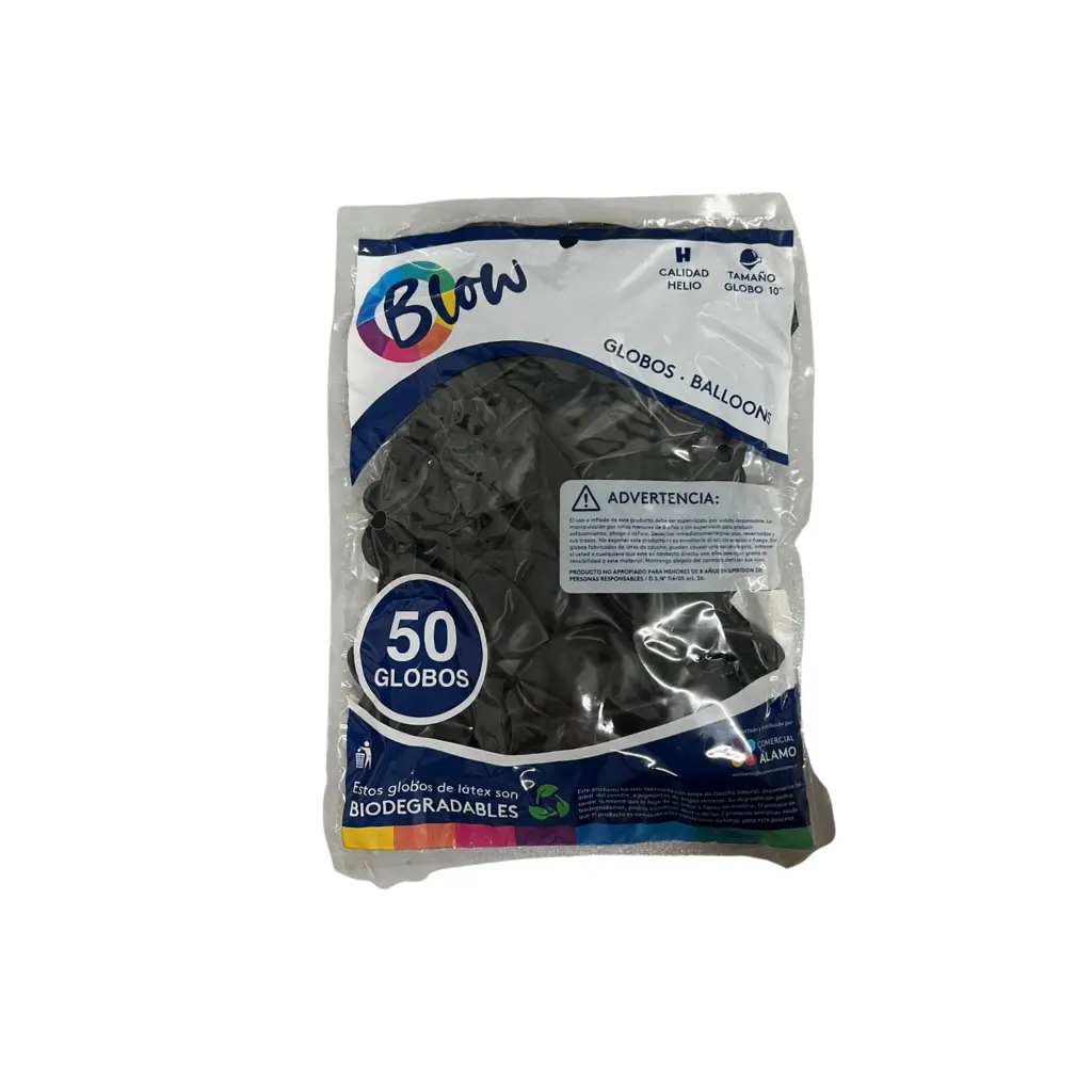 GLOBO BLOW LISO NEGRO10 X50U