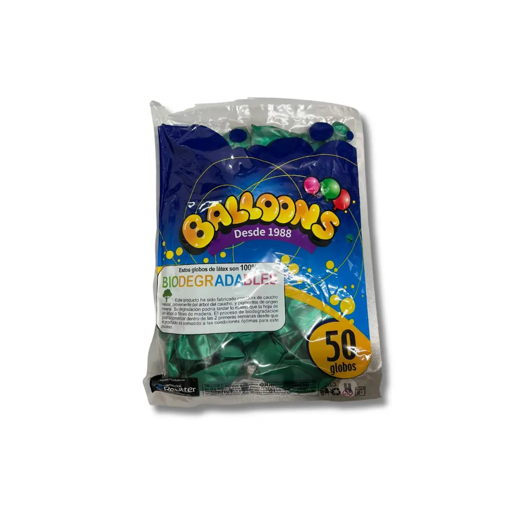 GLOBO BALLOONS PERLADO VERDE 9 X50U