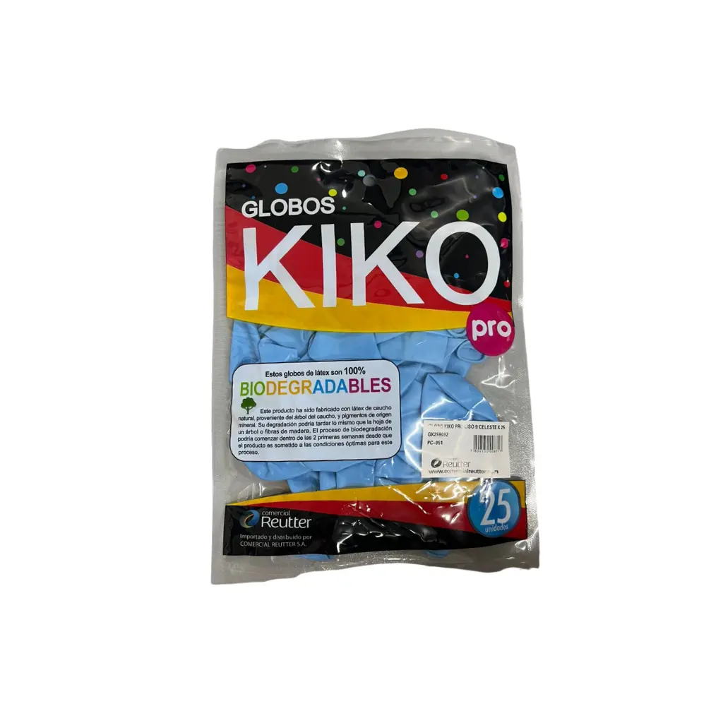 GLOBO KIKO PRO LISO 9 CELESTE X25U
