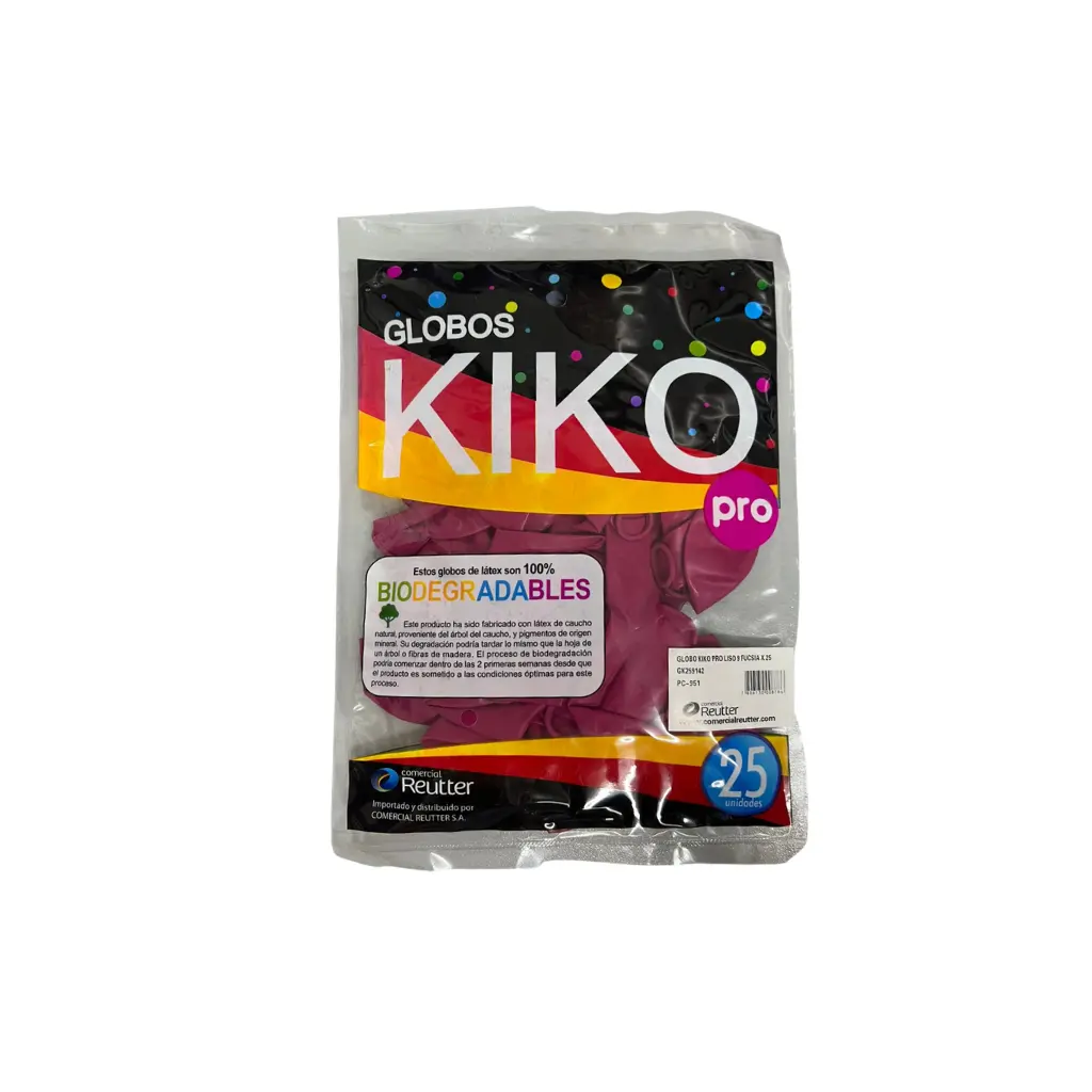 GLOBO KIKO PRO LISO 9 FUCSIA X25U