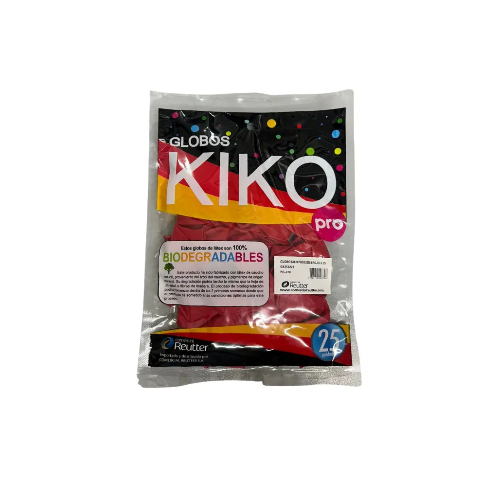 GLOBO KIKO PRO LISO 9 ROJO X25U