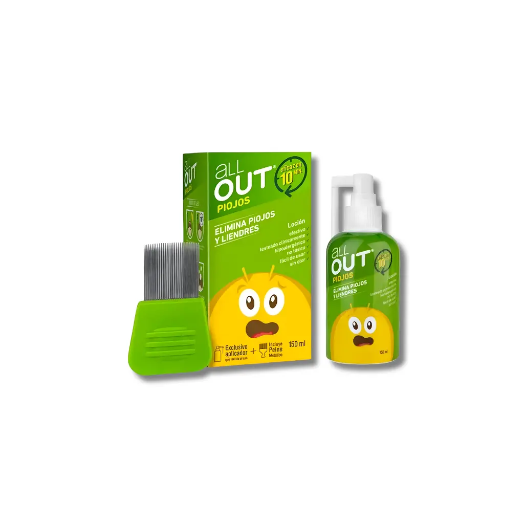 LOCION ALL OUT 150ML + PEINE METALICO