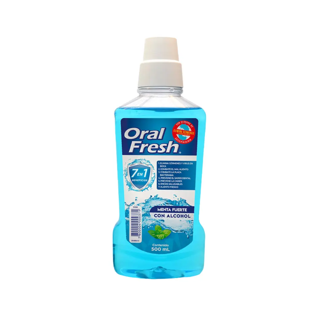 ORAL FRESH MENTA FUERTE CON ALCOHOL 500ML