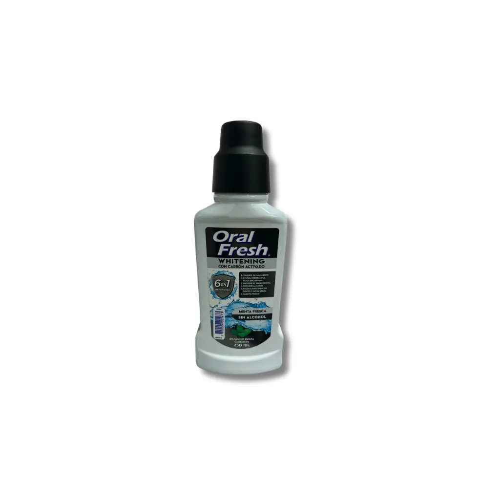 ORAL FRESH WHITENING MENTA FRESCA SIN ALCOHOL 250ML