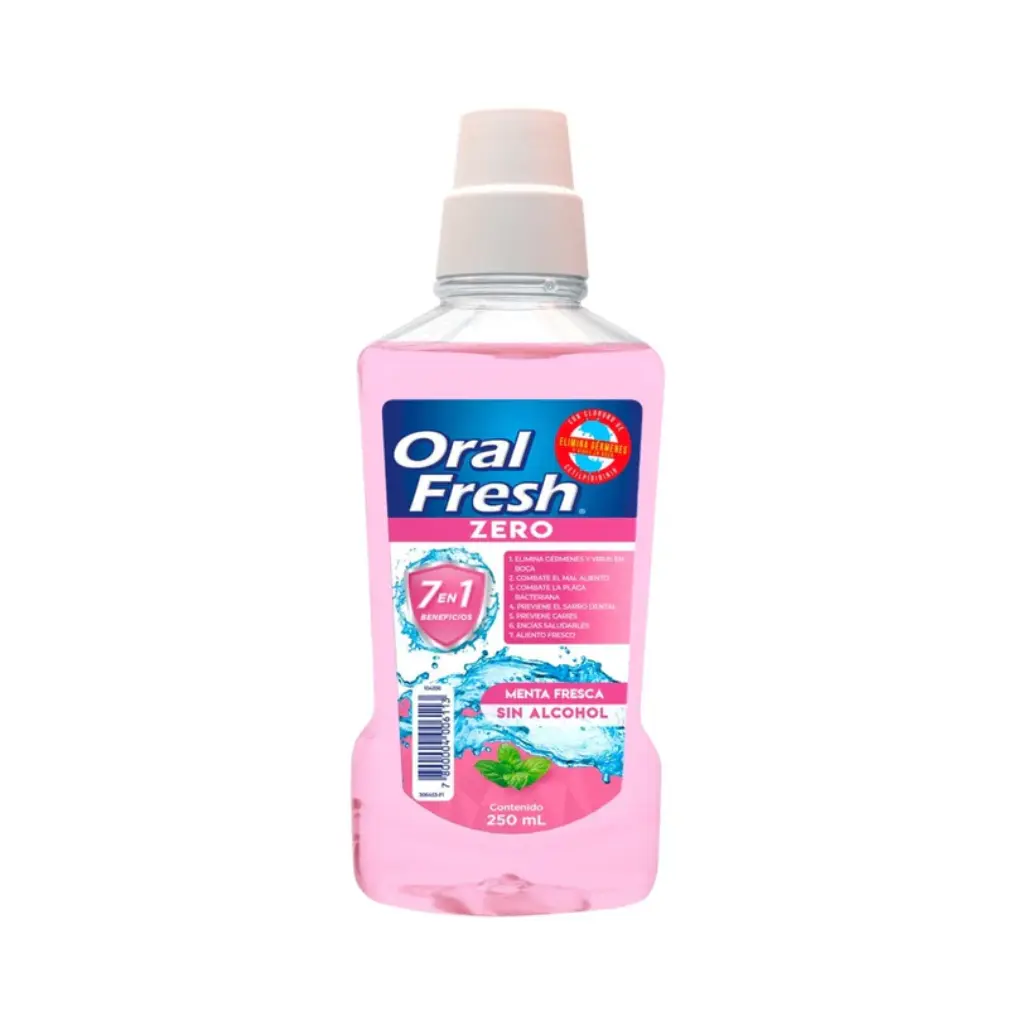 ORAL FRESH ZERO MENTA FRESCA SIN ALCOHOL 250ML (f)