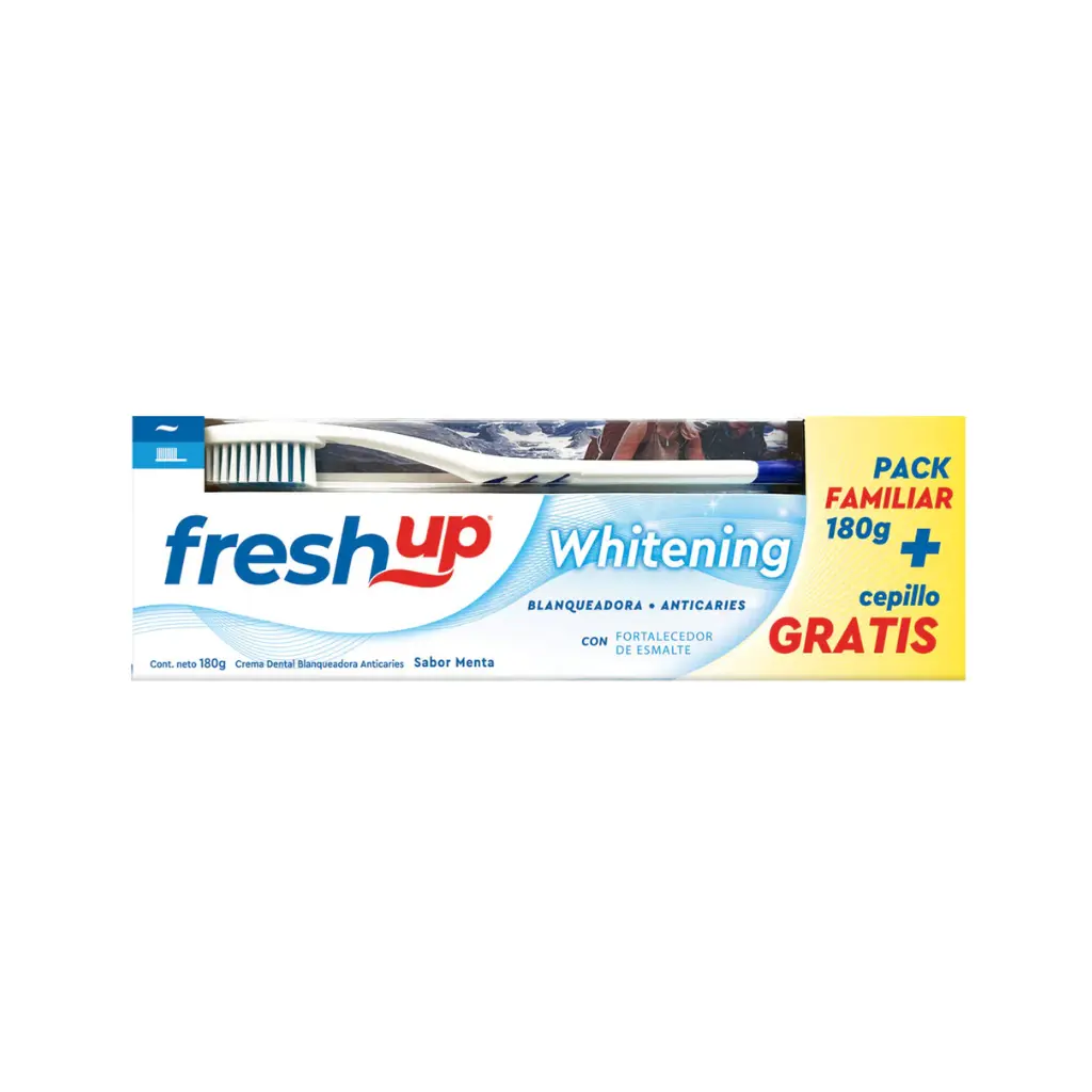 PACK PASTA DENTAL FRESH UP WHITENING 180G + CEPILLO