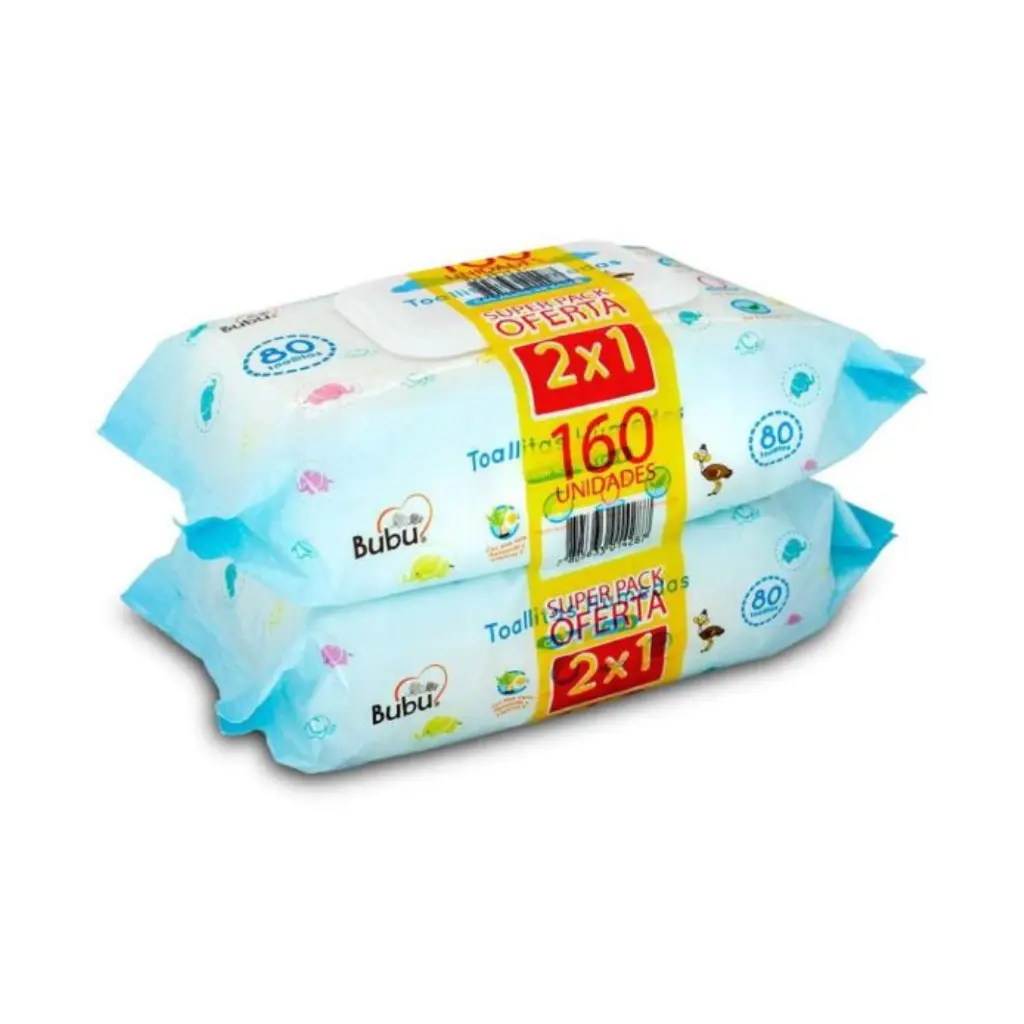 PACK TOALLITA HUMEDA BUBU (2X80U) (f)