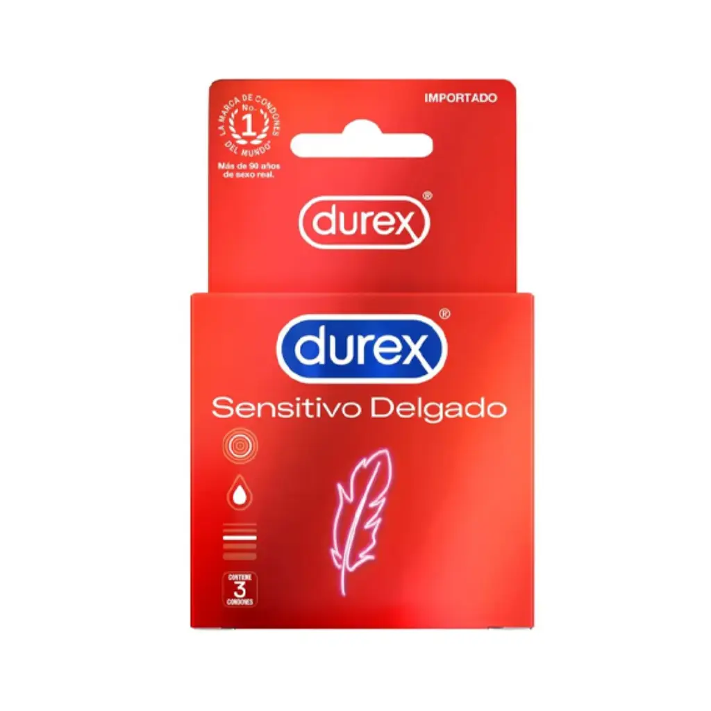 PRESERVATIVO DUREX X3U SENSITIVO DELGADO