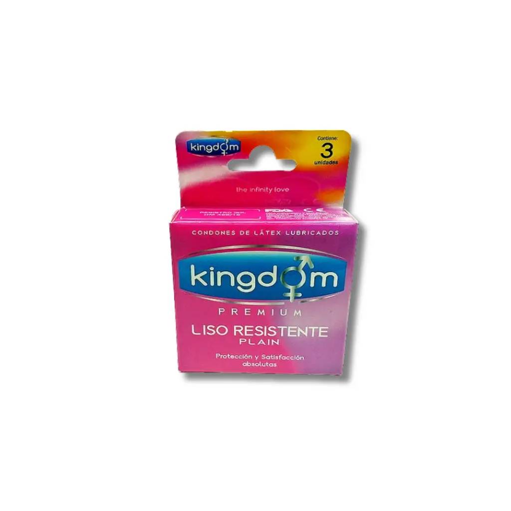 PRESERVATIVO KINGDOM X3U LISO RESISTENTE