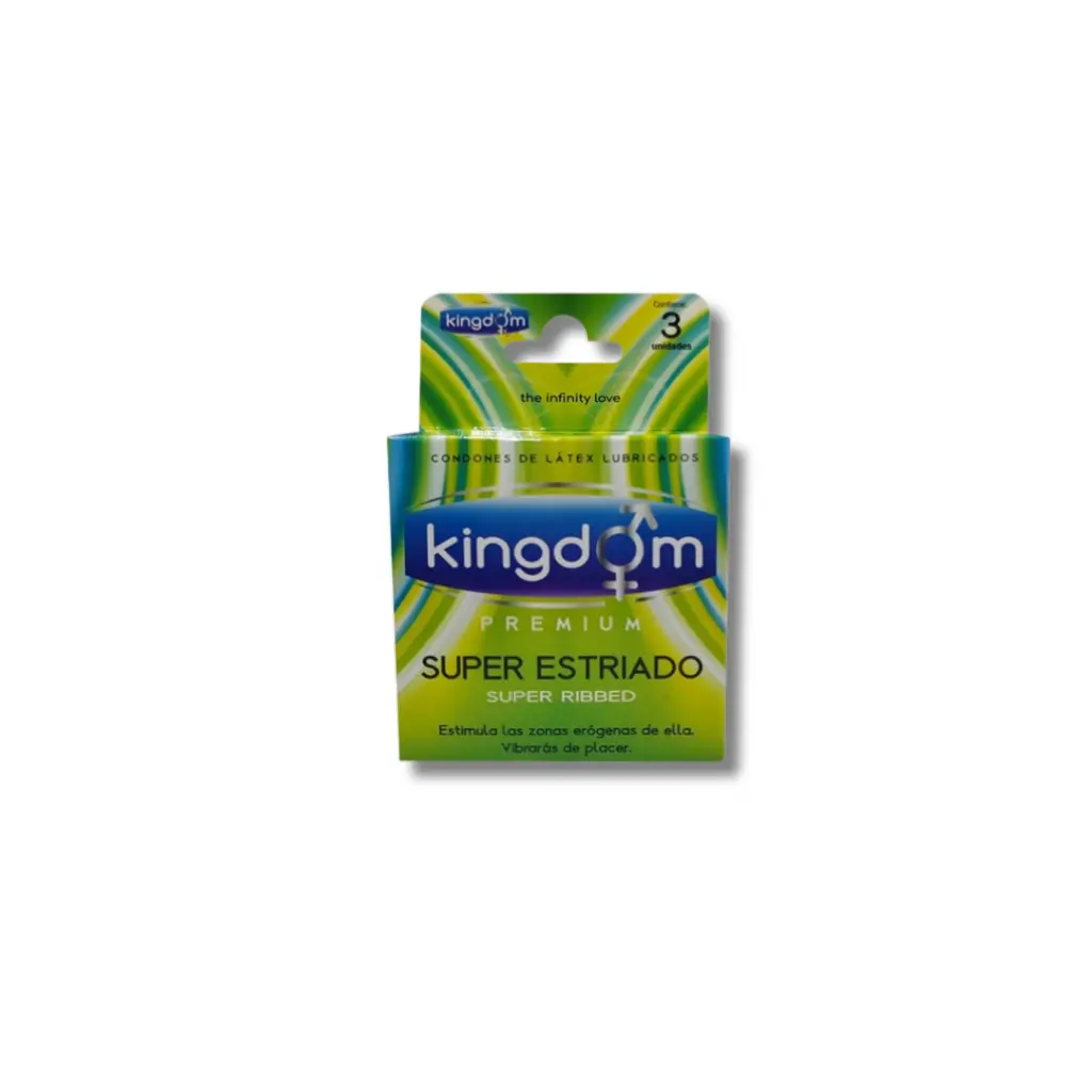 PRESERVATIVO KINGDOM X3U SUPER ESTRIADO