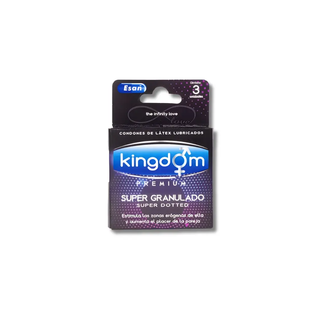PRESERVATIVO KINGDOM X3U SUPER GRANULADO