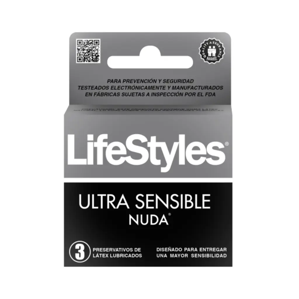 PRESERVATIVO LIFESTYLES X3U ULTRA SENSIBLE (NUDA)