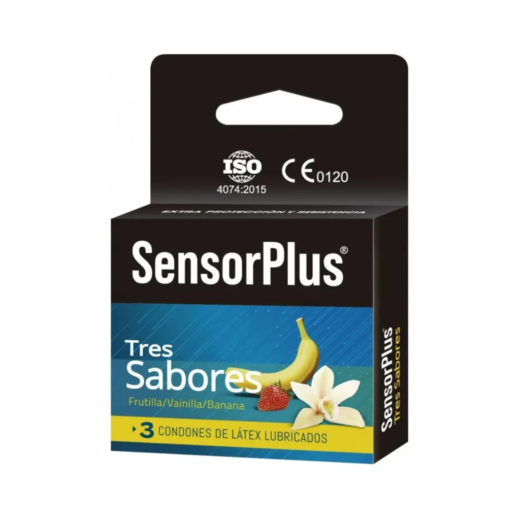 PRESERVATIVO SENSORPLUS X3U TRES SABORES