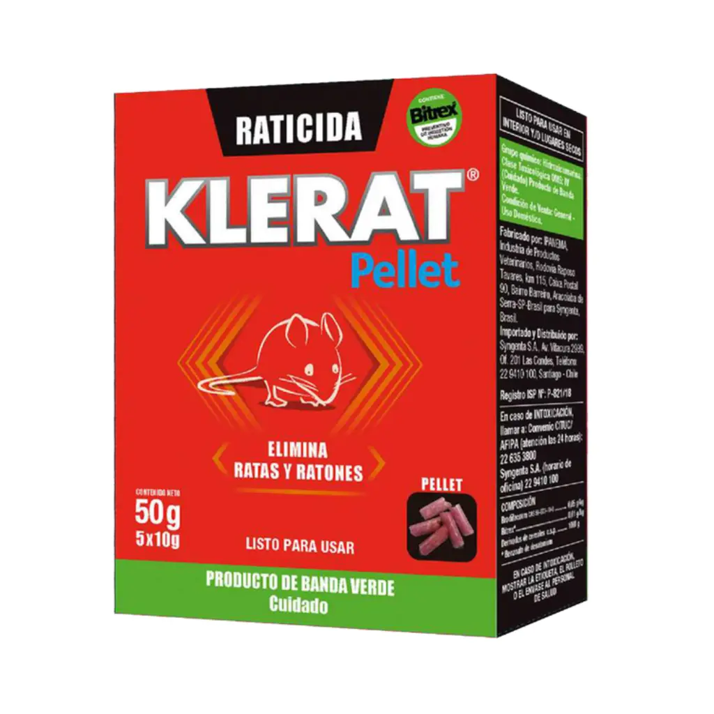 RATICIDA KLERAT PELLET 5 X10G