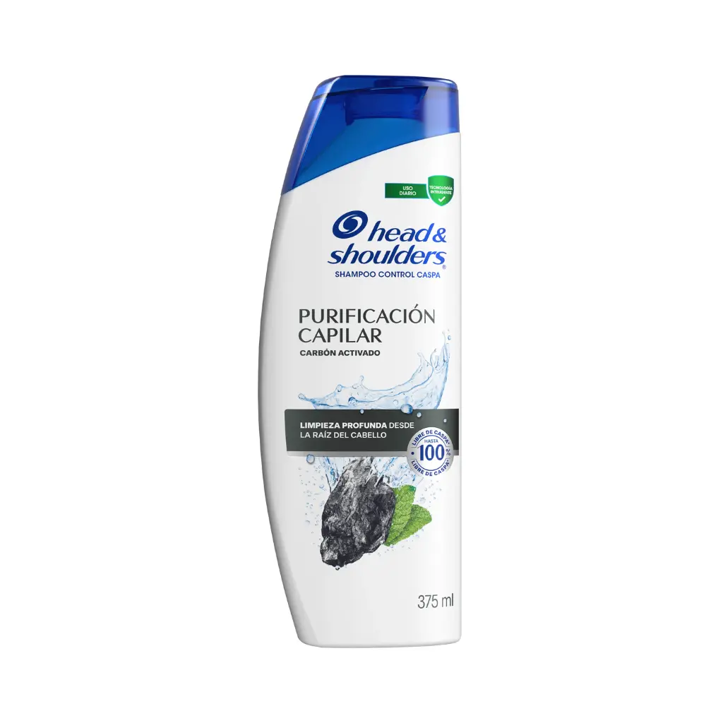 SHAMPOO H&S PURIFICACION CAPILAR CARBON 375ML