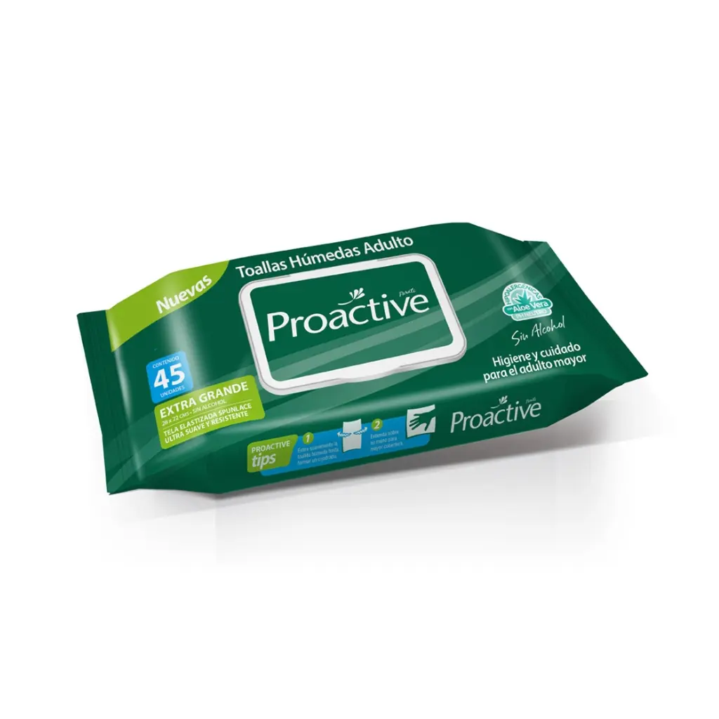 TOALLA HUMEDA ADULTO PROACTIVE EXTRA GRANDE X45U