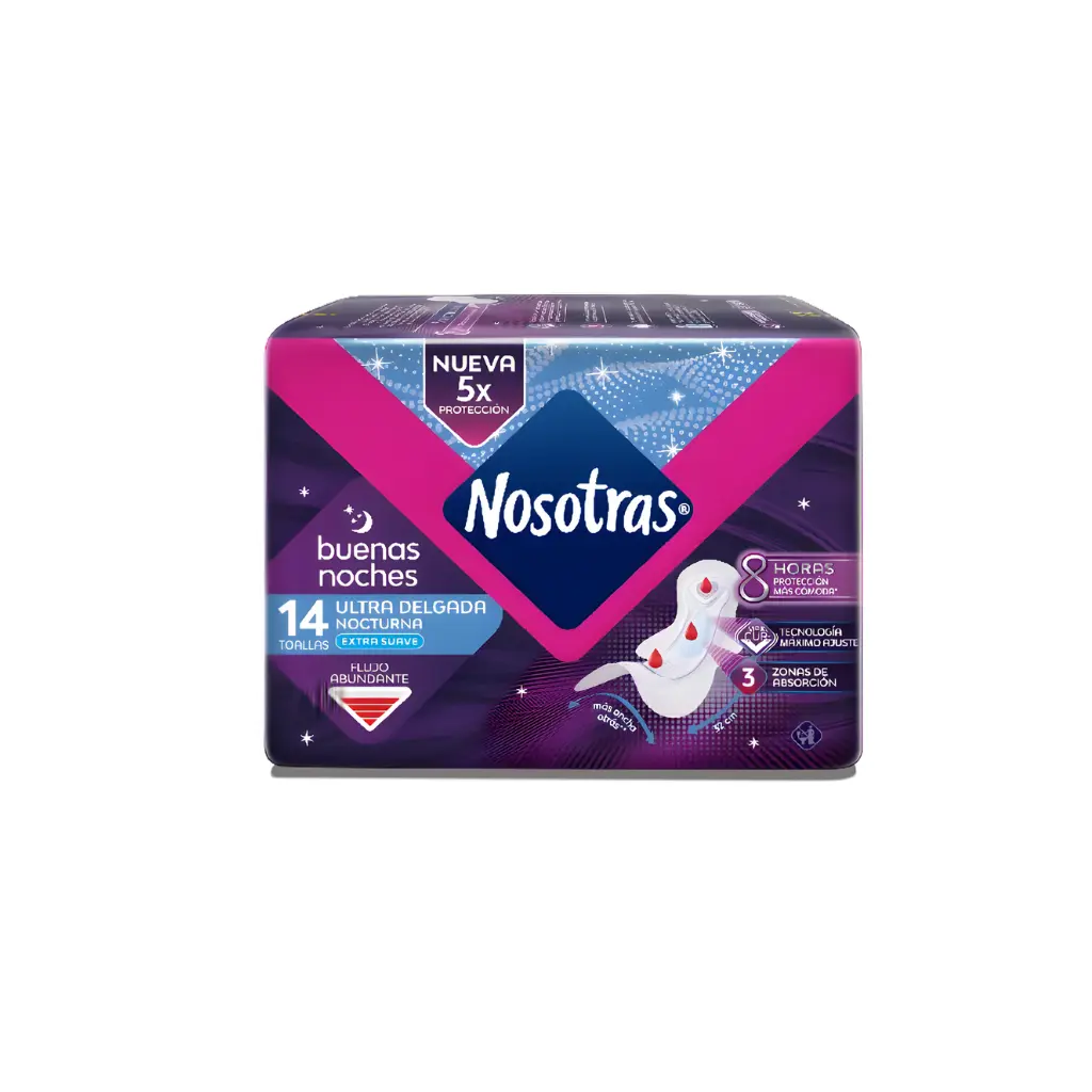 TOALLA NOSOTRAS NOCHE ULTRA DELGADA EXTRA SUAVE X14U