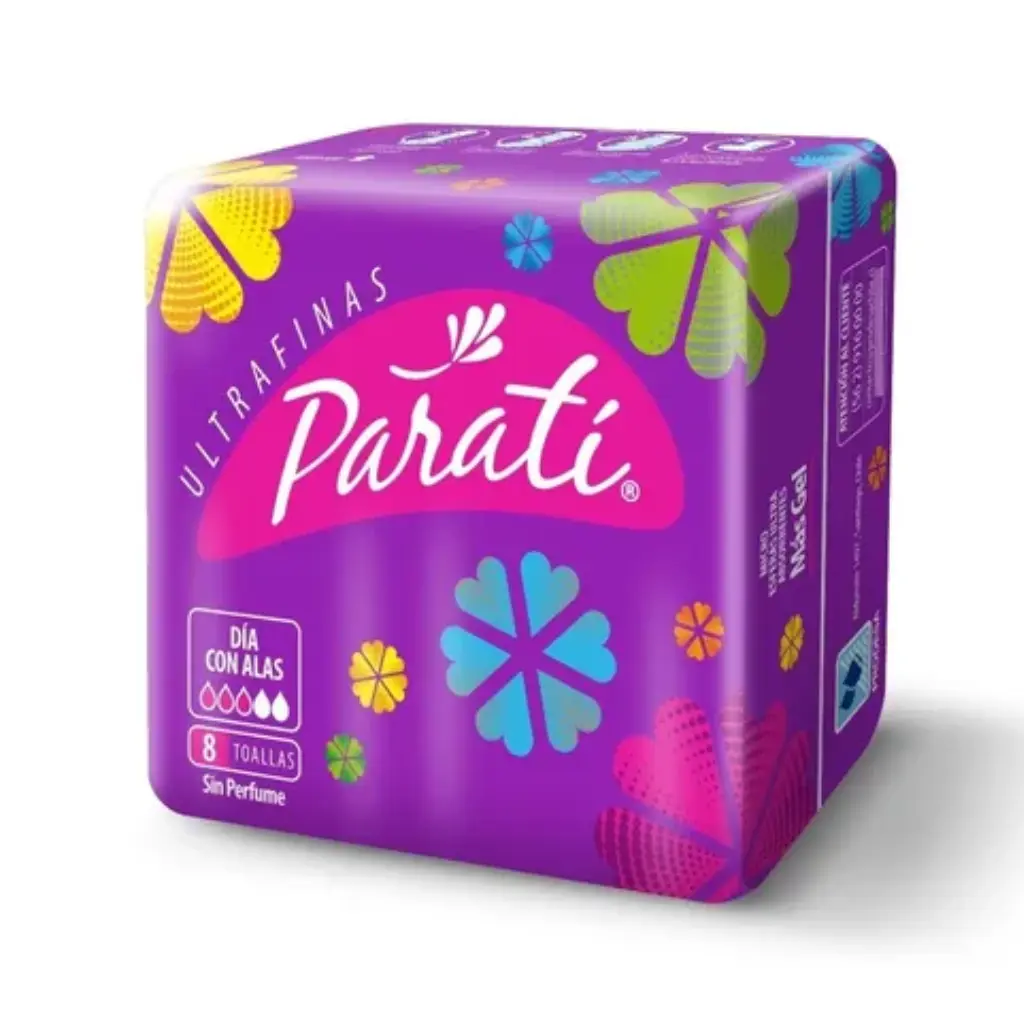 TOALLAS PARATI DIA ULTRAFINA C/ALAS X8U