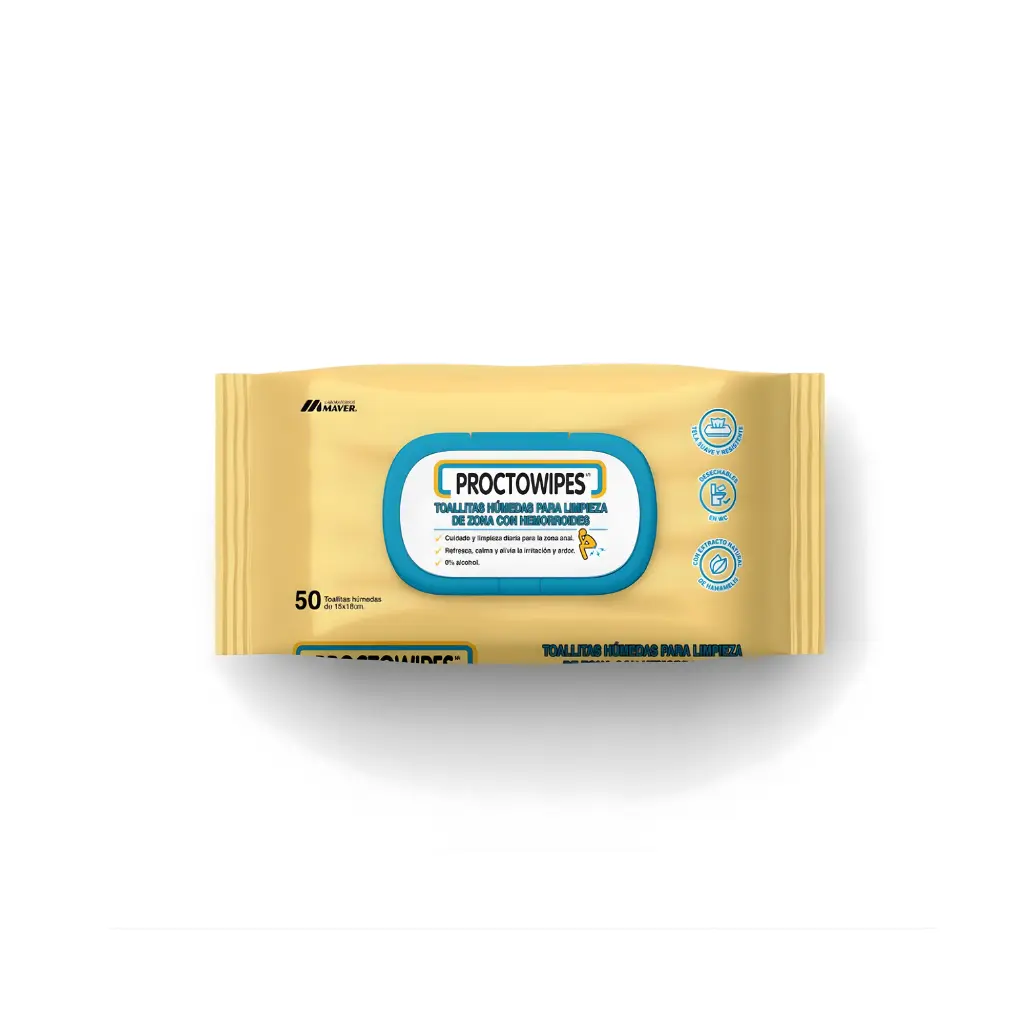 TOALLITAS PROCTOWIPES X50U (HEMORROIDES)