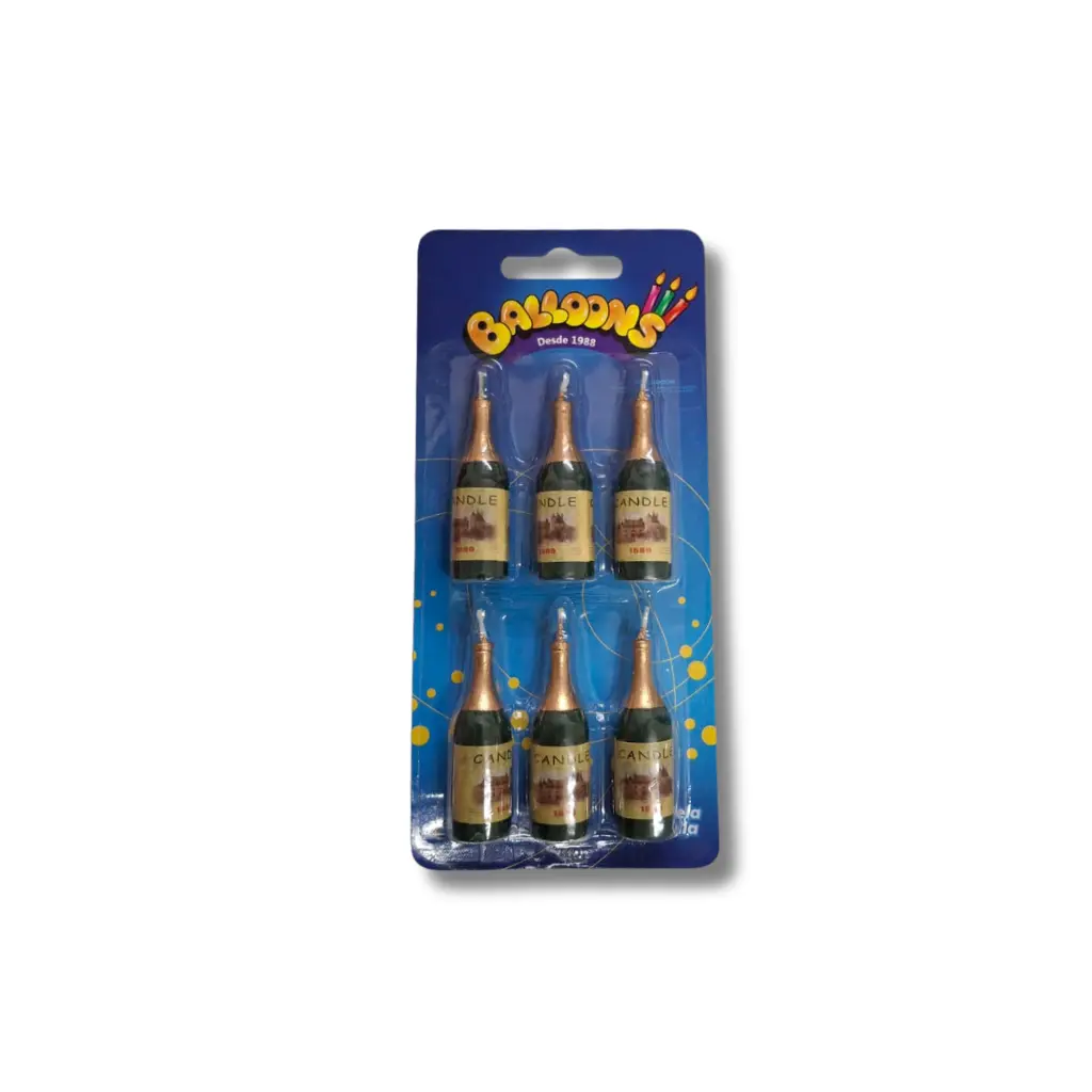 VELAS BOTELLA CHAMP X6U