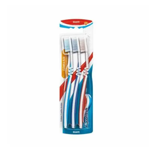 [123657] CEPILLO AQUAFRESH CLEAN & FLEX SUAVE X3U