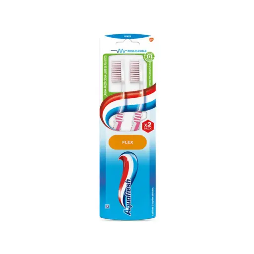 [290459] CEPILLO AQUAFRESH FLEX MEDIANO PACK X2U