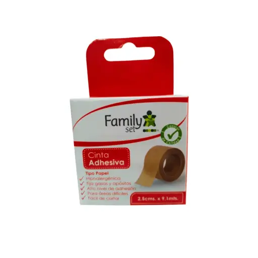 [241411] CINTA ADHESIVA PAPEL CAFE 2.5X9.1 FAMILYSET