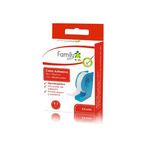 [667234] CINTA ADHESIVA PLASTICA DISPENSADOR 2.5X9.1 FAMILYSET