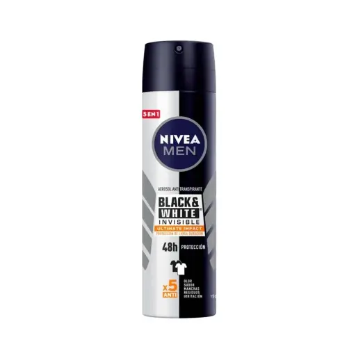 [458032] DESODORANTE NIVEA MEN SPRAY BLACK&WHITE  INVISIBLE FRESH 150ML