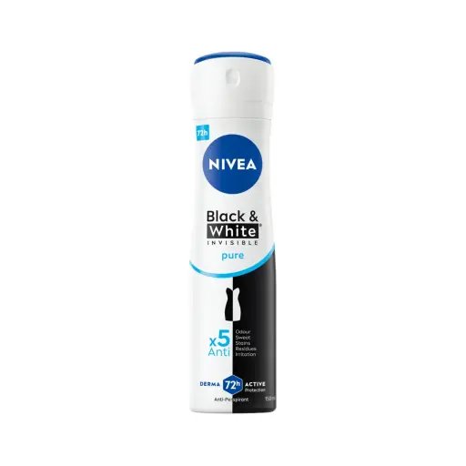 [996521] DESODORANTE NIVEA MUJER SPRAY BLACK&WHITE INVISIBLE PURE 150ML
