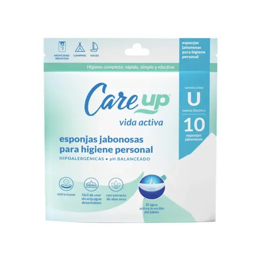 [624825] ESPONJAS JABONOSAS CARE UP X10U