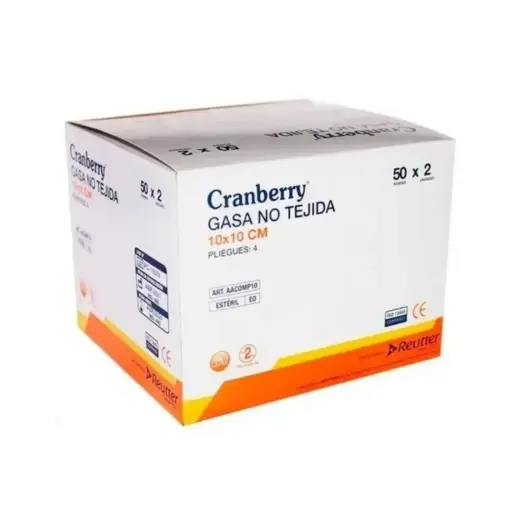 [985546] GASA NO TEJIDA ESTERIL 10X10CM X50 SOBRES CRANBERRY