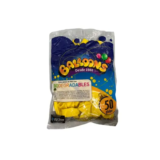 [6254321] GLOBO BALLOONS PERLADO AMARILLO 9 X50U