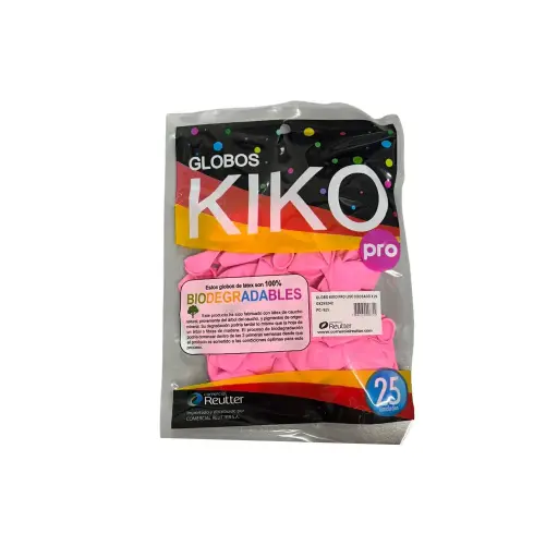 [4563321] GLOBO KIKO PRO LISO 9 ROSADO X25U